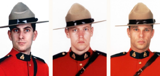 Constable Douglas James Larche, 40, Constable Dave Joseph Ross, 32, and Constable Fabrice Georges Gevaudan, 45, were shot and killed on the job in Moncton, N.B., on June 4, 2014